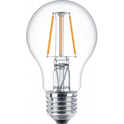 3,95 € Бесплатная доставка | Светодиодная лампа Philips LED Classic 4.5W E27 LED 4000K Нейтральный свет. 11×7 cm