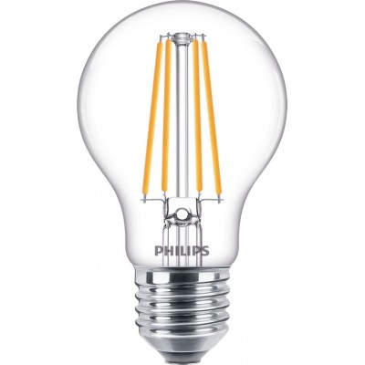 5,95 € Бесплатная доставка | Светодиодная лампа Philips LED Classic 8.5W E27 LED 4000K Нейтральный свет. 10×7 cm