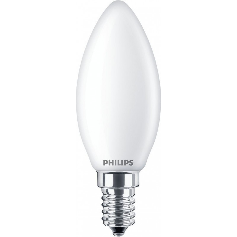 4,95 € Free Shipping | LED light bulb Philips LED Classic 4.5W E14 LED 6500K Cold light. 10×5 cm. LED Candle Light