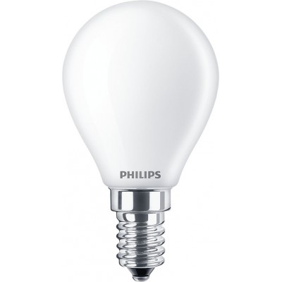 6,95 € Envio grátis | Lâmpada LED Philips LED Classic 6.5W E14 LED 2700K Luz muito quente. 8×5 cm. Luz de vela led