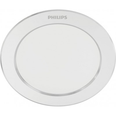 Iluminación empotrable Philips Diamond Cut 3.5W Forma Redonda Ø 9 cm. Foco downlight Cocina, baño y oficina. Estilo clásico. Color blanco