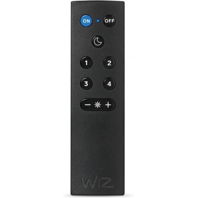 16,95 € Free Shipping | Lighting fixtures WiZ WiZ Connected 14×4 cm. Wizmote remote control. Works with batteries Pmma and polycarbonate. Black Color
