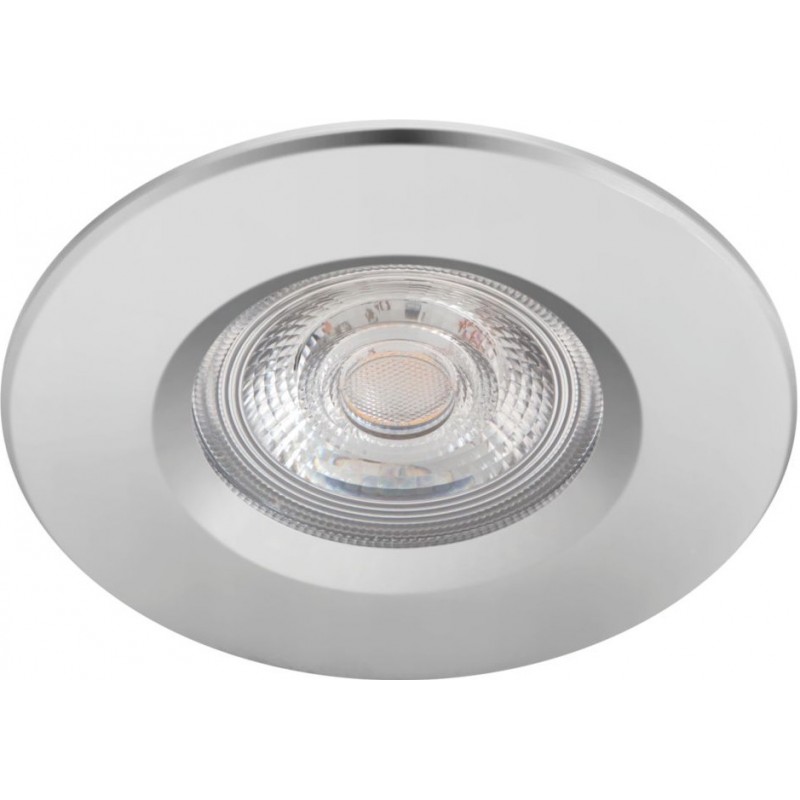 16,95 € Free Shipping | Recessed lighting Philips Dive 5W Round Shape Ø 8 cm. Dimmable Living room, dining room and office. Modern Style. Plated chrome Color
