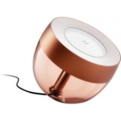 104,95 € Free Shipping | Table lamp Philips Iris 8.1W Spherical Shape 20×19 cm. Copper Special Edition. Integrated LED. Bluetooth Control with Smartphone App or Voice Bedroom, office and work zone. Sophisticated Style