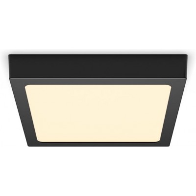 24,95 € Free Shipping | Recessed lighting Philips Magneos 12W Square Shape 21×21 cm. Downlight. Surface mount Bathroom and hall. Classic Style. Black Color