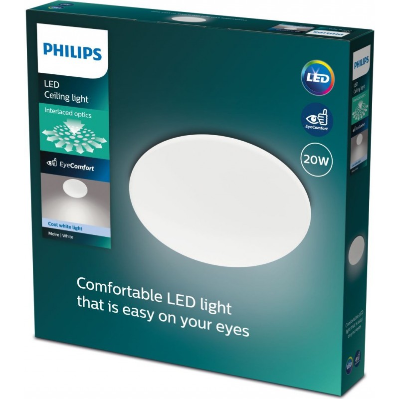 22,95 € Free Shipping | Indoor ceiling light Philips CL200 20W Round Shape Ø 39 cm. Dining room and bathroom. Modern Style. White Color