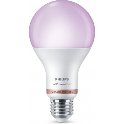23,95 € Envío gratis | Bombilla LED Philips Smart LED Wi-Fi 13W 14×9 cm. Wi-Fi + Bluetooth. Control con aplicación WiZ o Voz PMMA y Policarbonato