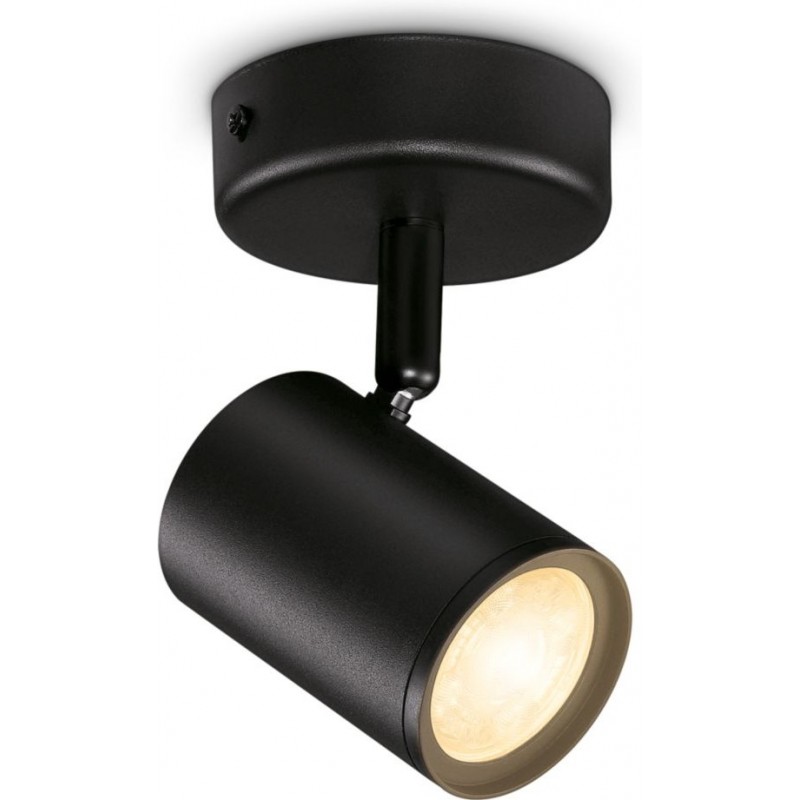 36,95 € Бесплатная доставка | Внутренний точечный светильник WiZ Luminaria WiZ 4.8W 12×11 cm. Регулируемый. Встроенный светодиод. Wi-Fi + управление Bluetooth Металл. Чернить Цвет