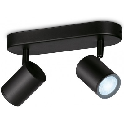 Innenscheinwerfer WiZ Luminaria WiZ 9.5W Erweiterte Gestalten 25×12 cm. Einstellbar. Integrierte LED. Wi-Fi + Bluetooth-Steuerung Wohnzimmer, schlafzimmer und büro. Modern Stil. Metall. Schwarz Farbe