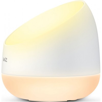 Lâmpada de mesa WiZ Luminaria WiZ 9W Ø 13 cm. Lâmpada portátil. Wi-Fi + Bluetooth Pmma e policarbonato. Cor branco