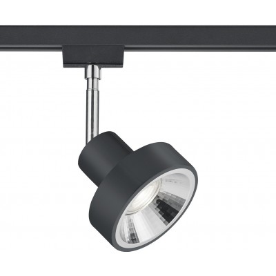 39,95 € Free Shipping | Indoor spotlight Trio DUOline 20×13 cm. Spotlight for installation on rails. Ceiling and wall mounting Living room and bedroom. Modern Style. Metal casting. Black Color