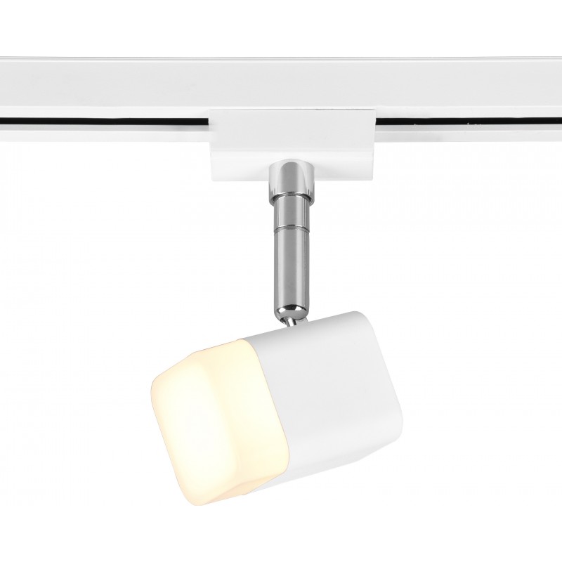 43,95 € Free Shipping | Indoor spotlight Trio DUOline 3.5W 3000K Warm light. 14×9 cm. Spotlight for installation on rails. Integrated LED. Ceiling and wall mounting Living room and bedroom. Modern Style. Metal casting. White Color