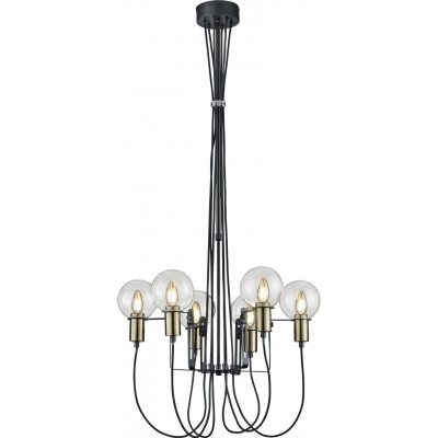 Chandelier Trio Nacho Ø 61 cm. Adjustable height Metal casting. Black Color