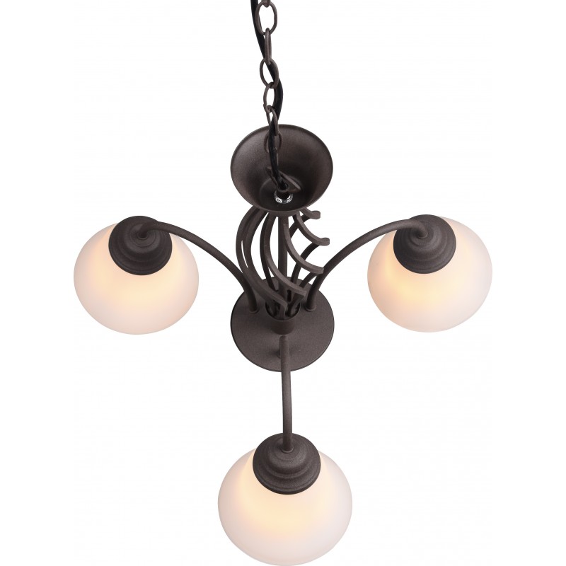 83,95 € Free Shipping | Hanging lamp Trio Rustica Ø 55 cm. Living room and bedroom. Rustic Style. Metal casting. Oxide Color