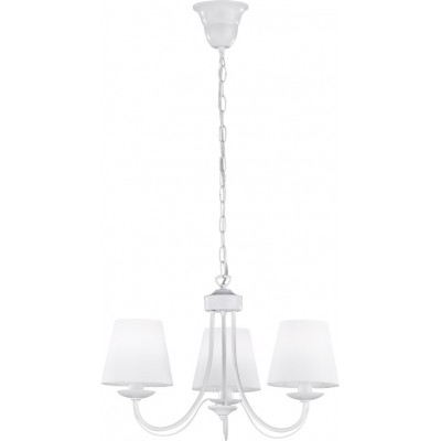 Lámpara de araña Trio Cortez Ø 52 cm. Salón y dormitorio. Estilo rústico. Metal. Color blanco