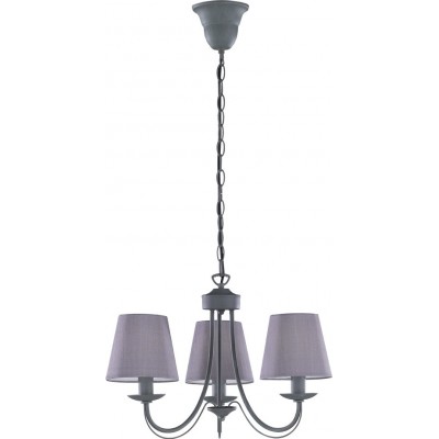 62,95 € Envio grátis | Lâmpada pendurada Trio Cortez Ø 47 cm. Sala de estar e quarto. Estilo rústico. Fundição de metais. Cor cinza