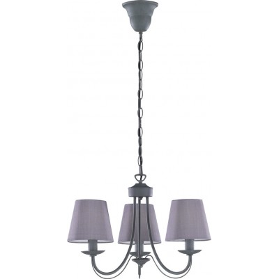 Lámpara de araña Trio Cortez Ø 47 cm. Salón y dormitorio. Estilo rústico. Metal. Color gris