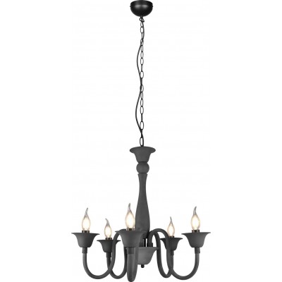 136,95 € Free Shipping | Hanging lamp Trio Elsa Ø 56 cm. Living room and bedroom. Modern Style. Metal casting. Anthracite Color