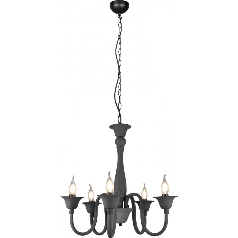 136,95 € Free Shipping | Chandelier Trio Elsa Ø 56 cm. Living room and bedroom. Modern Style. Metal casting. Anthracite Color