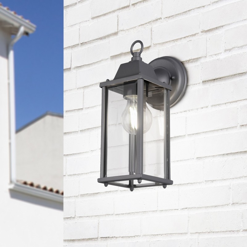 29,95 € Free Shipping | Outdoor wall light Trio Olona 30×12 cm. Terrace and garden. Vintage Style. Cast aluminum. Anthracite Color