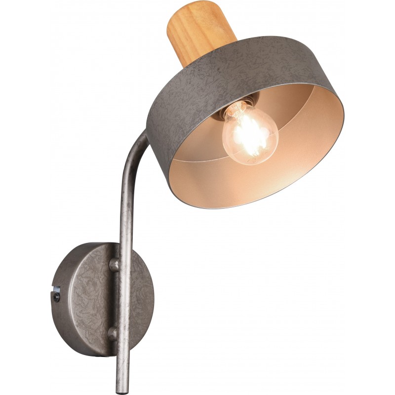 55,95 € Envio grátis | Luz de parede interna Trio Gaya 32×15 cm. Sala de estar e quarto. Estilo vintage. Metais. Cor níquel velho