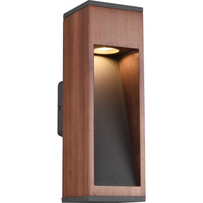 Outdoor wall light Trio Canning 30×13 cm. Terrace and garden. Modern Style. Wood. Brown Color