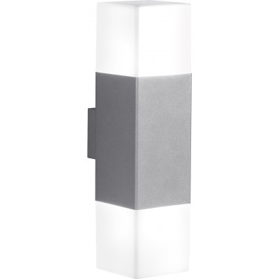 Außenwandleuchte Trio Hudson 4W 3000K Warmes Licht. 33×9 cm. Austauschbare LED Terrasse und garten. Modern Stil. Aluminiumguss. Grau Farbe