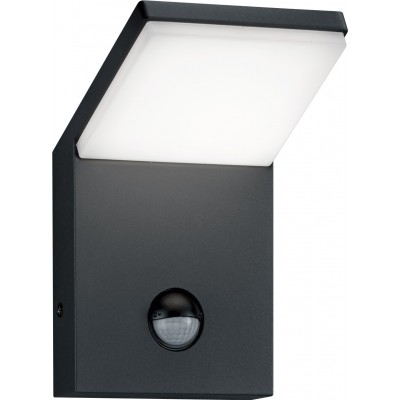 Outdoor wall light Trio Pearl 9W 3000K Warm light. 16×11 cm. Integrated LED. Motion sensor Terrace and garden. Modern Style. Cast aluminum. Anthracite Color