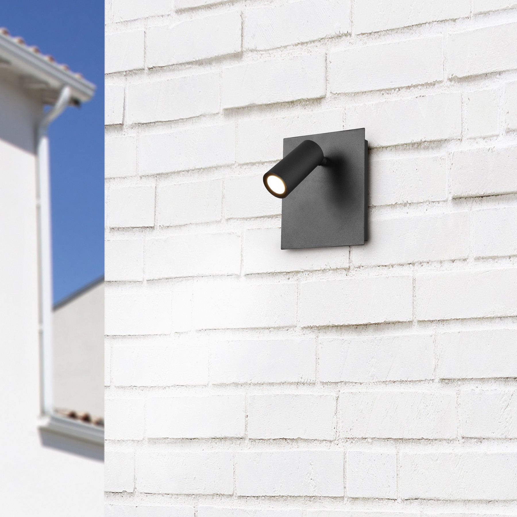 49,95 € Envío gratis | Foco proyector exterior Trio Tunga 3.5W 3000K Luz cálida. 16×13 cm. LED integrado Aluminio fundido. Color antracita