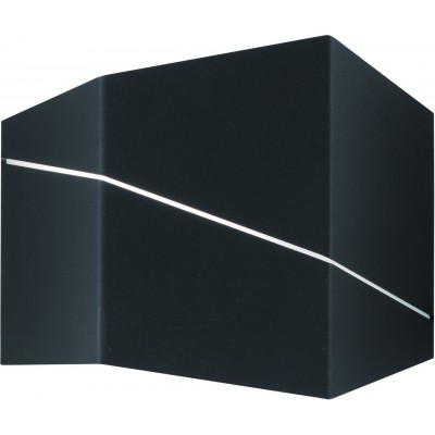 Aplique de pared interior Trio Zorro 6.5W 3000K Luz cálida. 18×15 cm. LED integrado Salón y dormitorio. Estilo moderno. Metal. Color negro
