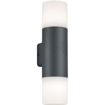 38,95 € Envío gratis | Aplique de pared exterior Trio Hoosic 33×9 cm. Aluminio fundido. Color antracita