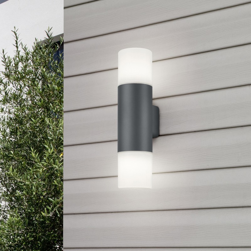 39,95 € Free Shipping | Outdoor wall light Trio Hoosic 33×9 cm. Terrace and garden. Modern Style. Cast aluminum. Anthracite Color