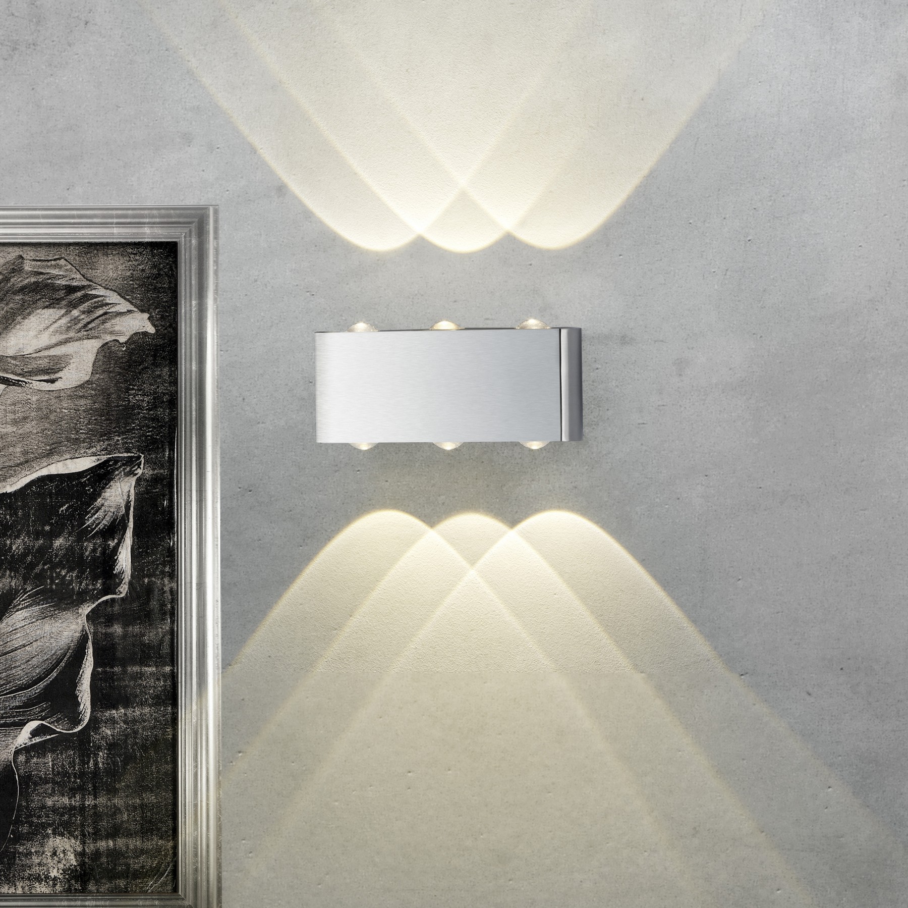 45,95 € Kostenloser Versand | Innenwandleuchte Trio Aberdeen 1W 3000K Warmes Licht. 20×8 cm. Integrierte LED Metall. Matt nickel Farbe