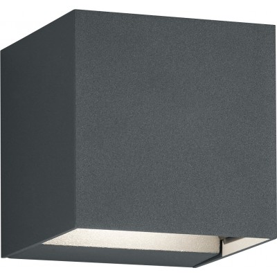 Applique murale d'extérieur Trio Adaja 3W 3000K Lumière chaude. 8×8 cm. LED intégrée Fonte d'aluminium. Couleur anthracite