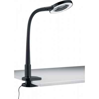 36,95 € Spedizione Gratuita | Lampada da scrivania Trio Lupo 5W 3500K Luce neutra. Ø 13 cm. Lampada a morsetto con lente d'ingrandimento 3x. LED integrato. Flessibile Soggiorno, camera da letto e ufficio. Stile moderno. Plastica e Policarbonato. Colore nero