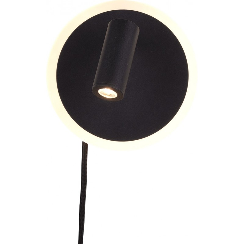 71,95 € Free Shipping | Indoor wall light Trio Jordan 5W 3000K Warm light. Ø 15 cm. Integrated LED Living room and bedroom. Modern Style. Metal casting. Black Color