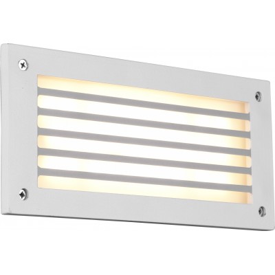 Aplique de parede ao ar livre Trio Hardey 9W 3000K Luz quente. 24×11 cm. LED integrado Alumínio fundido. Cor branco