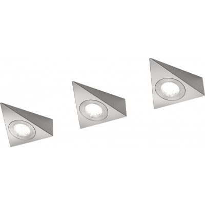 62,95 € Free Shipping | Indoor wall light Trio Ecco 3W 3000K Warm light. 12×12 cm. Integrated LED Kitchen. Modern Style. Metal casting. Matt nickel Color