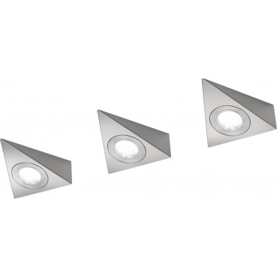 59,95 € Envio grátis | Luz de parede interna Trio Ecco 3W 3000K Luz quente. 12×12 cm. LED integrado Metais. Cor níquel mate