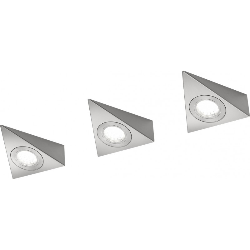 61,95 € Free Shipping | Indoor wall light Trio Ecco 3W 3000K Warm light. 12×12 cm. Integrated LED Kitchen. Modern Style. Metal casting. Matt nickel Color