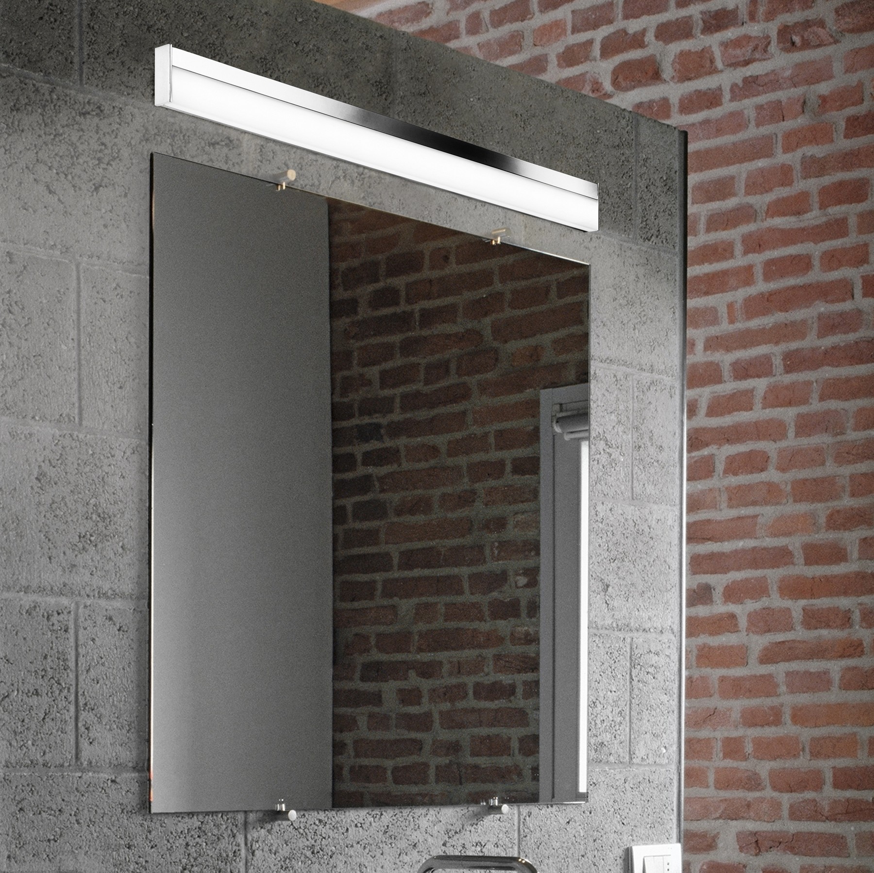 95,95 € Envoi gratuit | Applique murale d'intérieur Trio Nilo 9W 3000K Lumière chaude. 88×8 cm. LED intégrée Métal. Couleur chromé