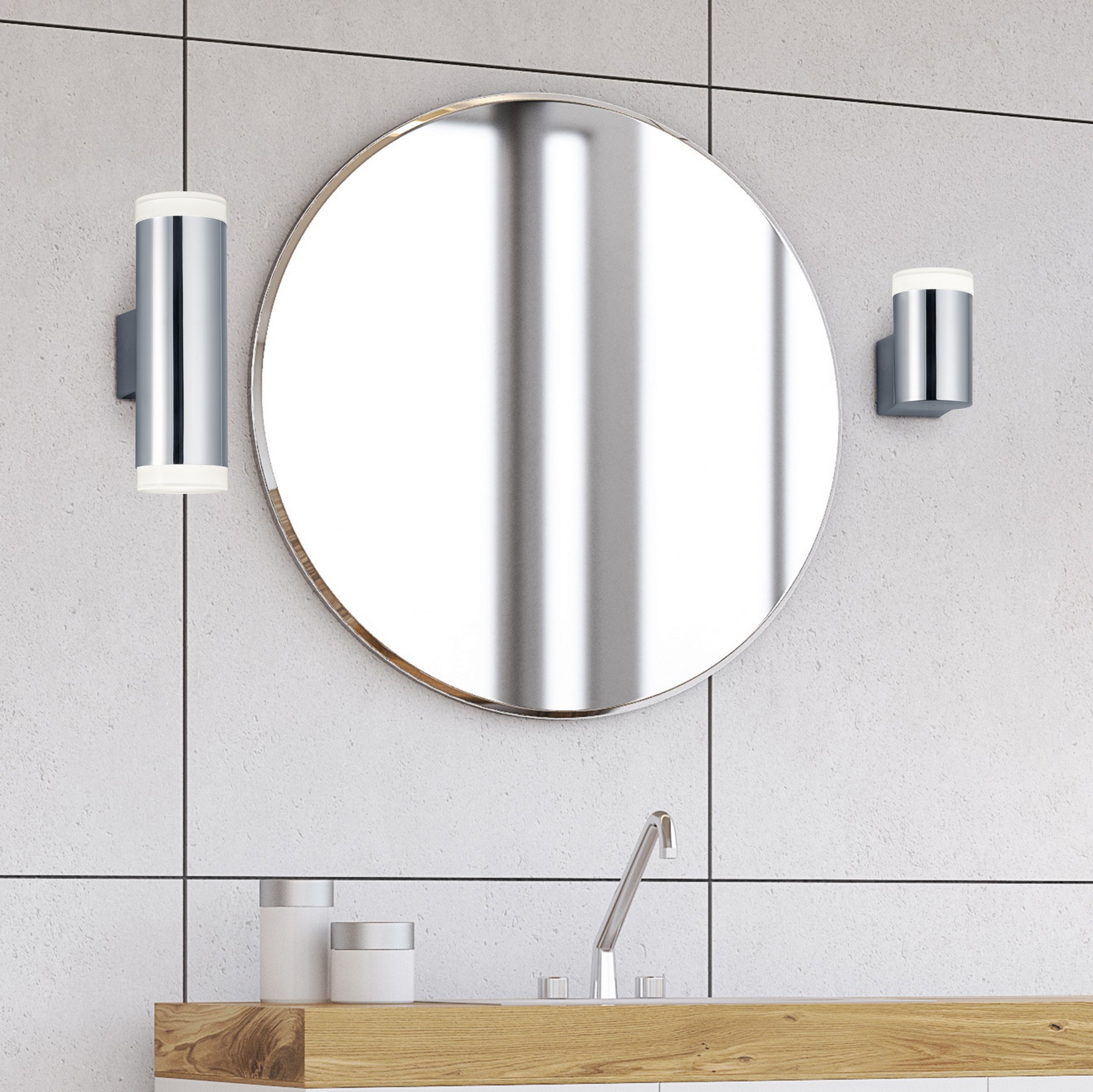 29,95 € Envio grátis | Luz de parede interna Trio Ray 4W 3000K Luz quente. 17×5 cm. LED integrado Plástico e policarbonato. Cor cromado