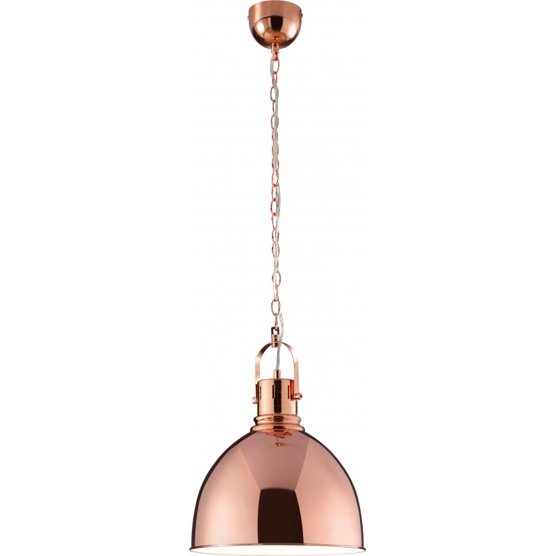 85,95 € Free Shipping | Hanging lamp Trio Jasper Ø 31 cm. Living room and bedroom. Vintage Style. Metal casting. Copper Color