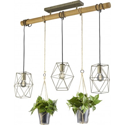 Hanging lamp Trio Plant 150×115 cm. Living room and bedroom. Modern Style. Metal casting. Old nickel Color