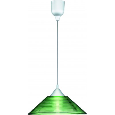 Lámpara colgante Trio Diego Ø 30 cm. Salón, cocina y dormitorio. Estilo diseño. Plástico y Policarbonato. Color aluminio