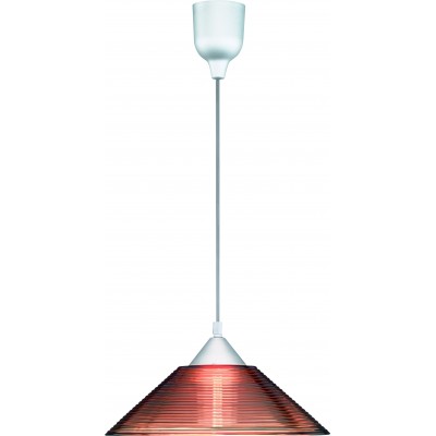 Lampe à suspension Trio Diego Ø 30 cm. Salle, cuisine et chambre. Style rustique. Plastique et Polycarbonate. Couleur aluminium