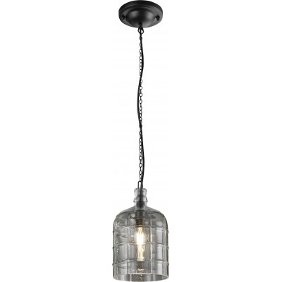 Lampe à suspension Trio Astrid Ø 14 cm. Salle et chambre. Style vintage. Métal. Couleur noir