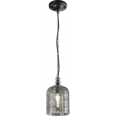 19,95 € Бесплатная доставка | Подвесной светильник Trio Astrid Ø 14 cm. Металл. Чернить Цвет