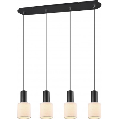 Hanging lamp Trio Wailer 150×80 cm. Living room and bedroom. Modern Style. Metal casting. Black Color