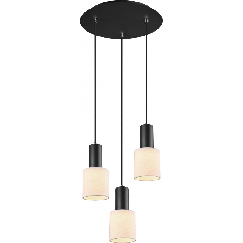 51,95 € Free Shipping | Hanging lamp Trio Wailer Ø 35 cm. Living room and bedroom. Modern Style. Metal casting. Black Color